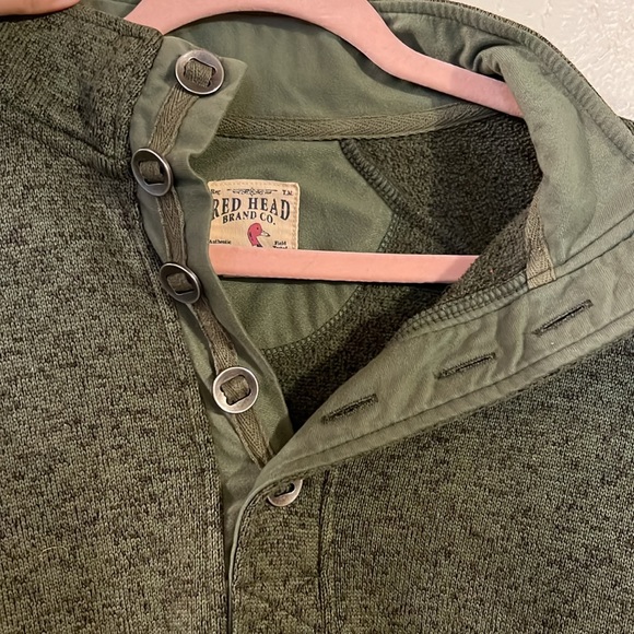 Red Head Brand Co 1/4 Button Pullover - Picture 3 of 6